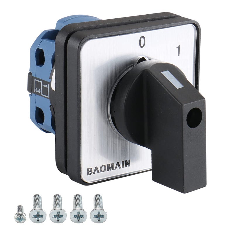 Baomain مفتاح تغيير مجموعة كام AC 660V 20A 2 وضعية 4 أطراف SZW26-20/C02.1 - Image 1